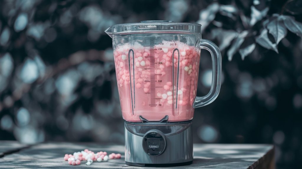 Blender filled with fruits